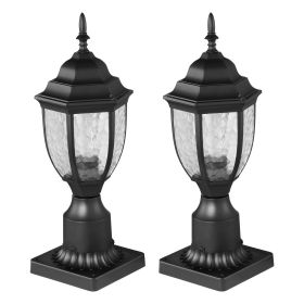 VEVOR 2 PCs Dusk to Dawn Outdoor Lamp Post Light Fixture 15.35in Pole Pier Mount