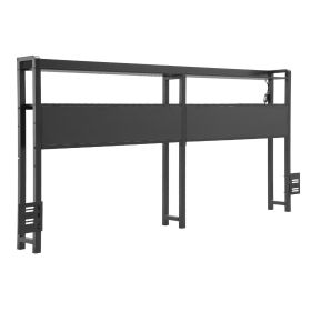 VEVOR Headboard for Queen Size Bed, Adjustable Height Headboard with 2 Shelves Storage