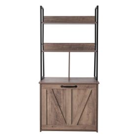 Cat Litter Box Enclosure Furniture, 23.6 in Hidden Litter Box Cabinet with Storage Shelves, Modern Style, Waterproof Cat Washroom Side Table Cat