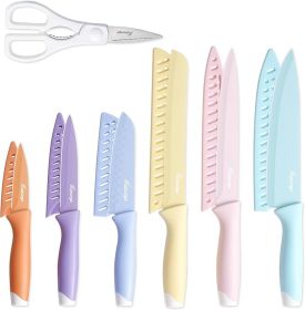 Colorful Knife Set 13 Pieces Kitchen Knives Set with Nonstick Ceramic