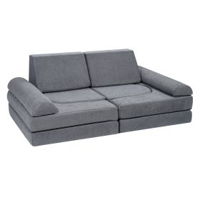 VEVOR Kids Couch, 10Pcs Modular Kids Play Couch, Toddler Couch Sofa Bed, Kids Chair Seat Playroom Furniture