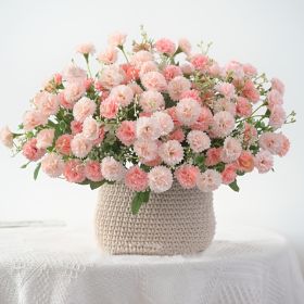 2 pcs Artificial Flowers; Fake Hydrangeas; Wedding Routes Silk Flowers Vase For Home Furnishings Hotel Decorations Valentine's Day Gifts Mother's (Quantity: 2 pcs 40heads, Color: Light Pink)